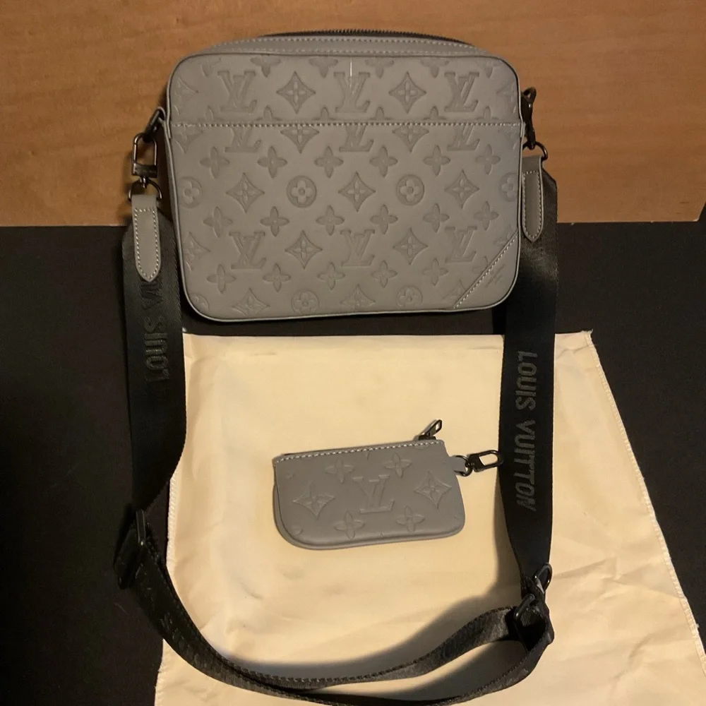 Embossed Messenger Bag - Picture 1 of 3